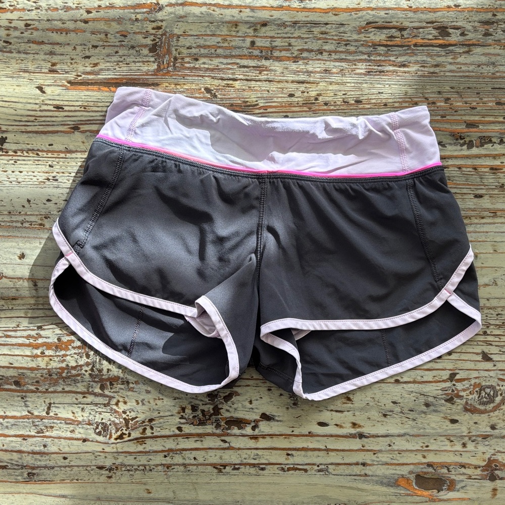 Lululemon Black and Light Pink Athletic Shorts